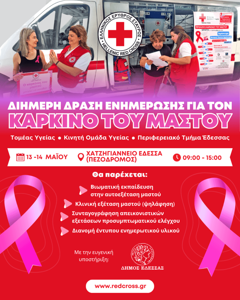 Τριήμερο εκδηλώσεων πρόληψης και αγωγής υγείας στον Δήμο Έδεσσας