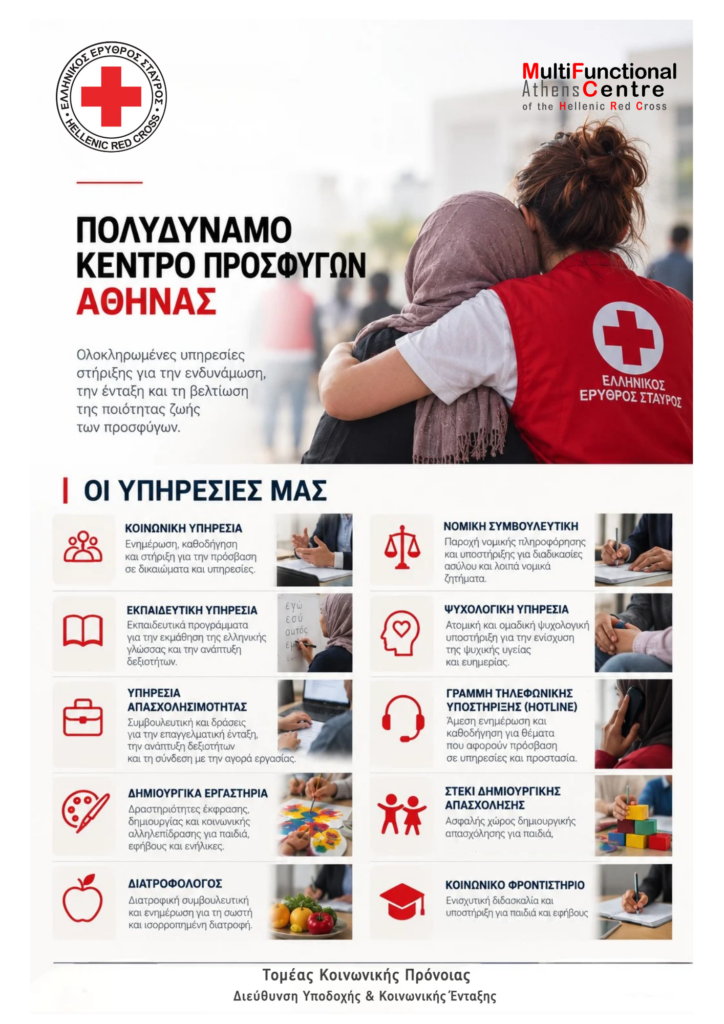 Δυναμική επανεκκίνηση για το Πολυδύναμο Κέντρο Προσφύγων του Ελληνικού Ερυθρού Σταυρού