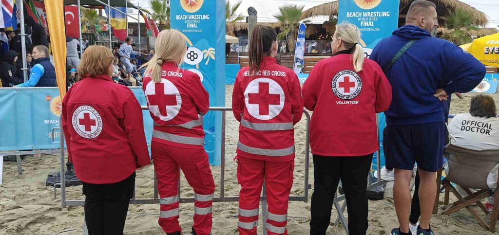 Υγειονομική κάλυψη του Παγκοσμίου Πρωταθλήματος Beach Wrestling U20 και World Series Finals από το Περιφερειακό Τμήμα Κατερίνης
